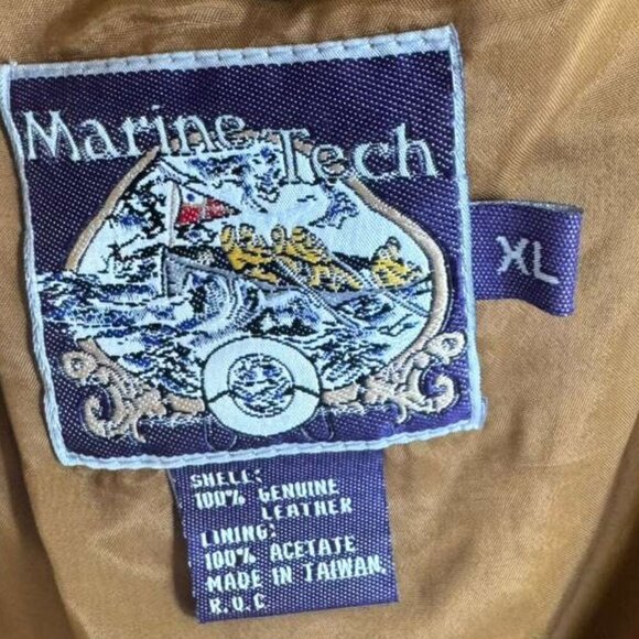 Marine tech 100%  genuine leather jacket size XL - Picture 9 of 9